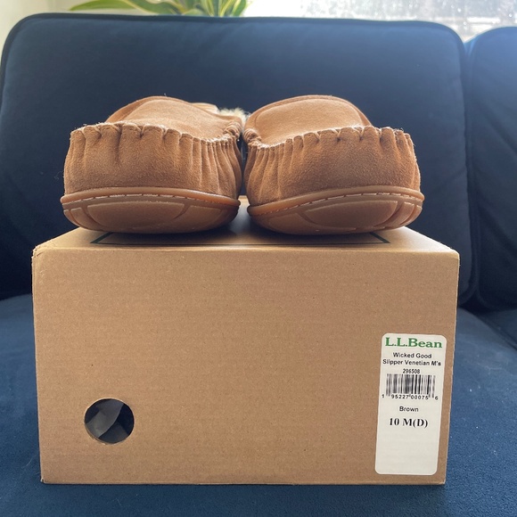 LL Bean Wicked Good Slippers, Venetian, Brown, Size 10 M main image 4